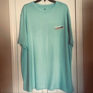 Caribbean aqua blue tall man shirt - XLT